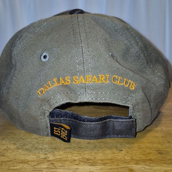 DSC Dallas Safari Club Faux Leather Brim Velcroback Hat - New - Picture 5 of 11